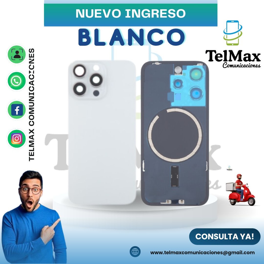 TAPA IPHONE 15 PRO MAX (C/Lente)+ IMAN PARA MAGSAFE