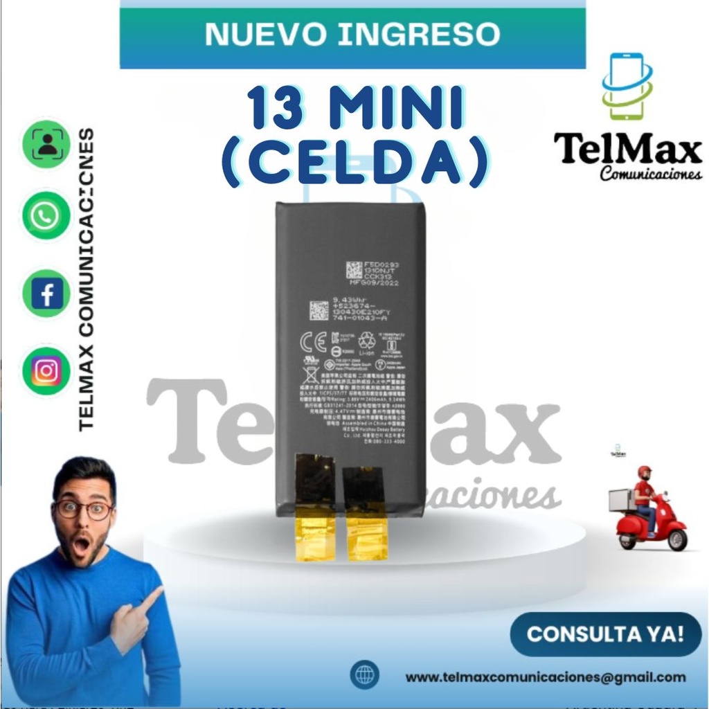 BATERIA IPHONE 13 MINI (CELDA)(Original)