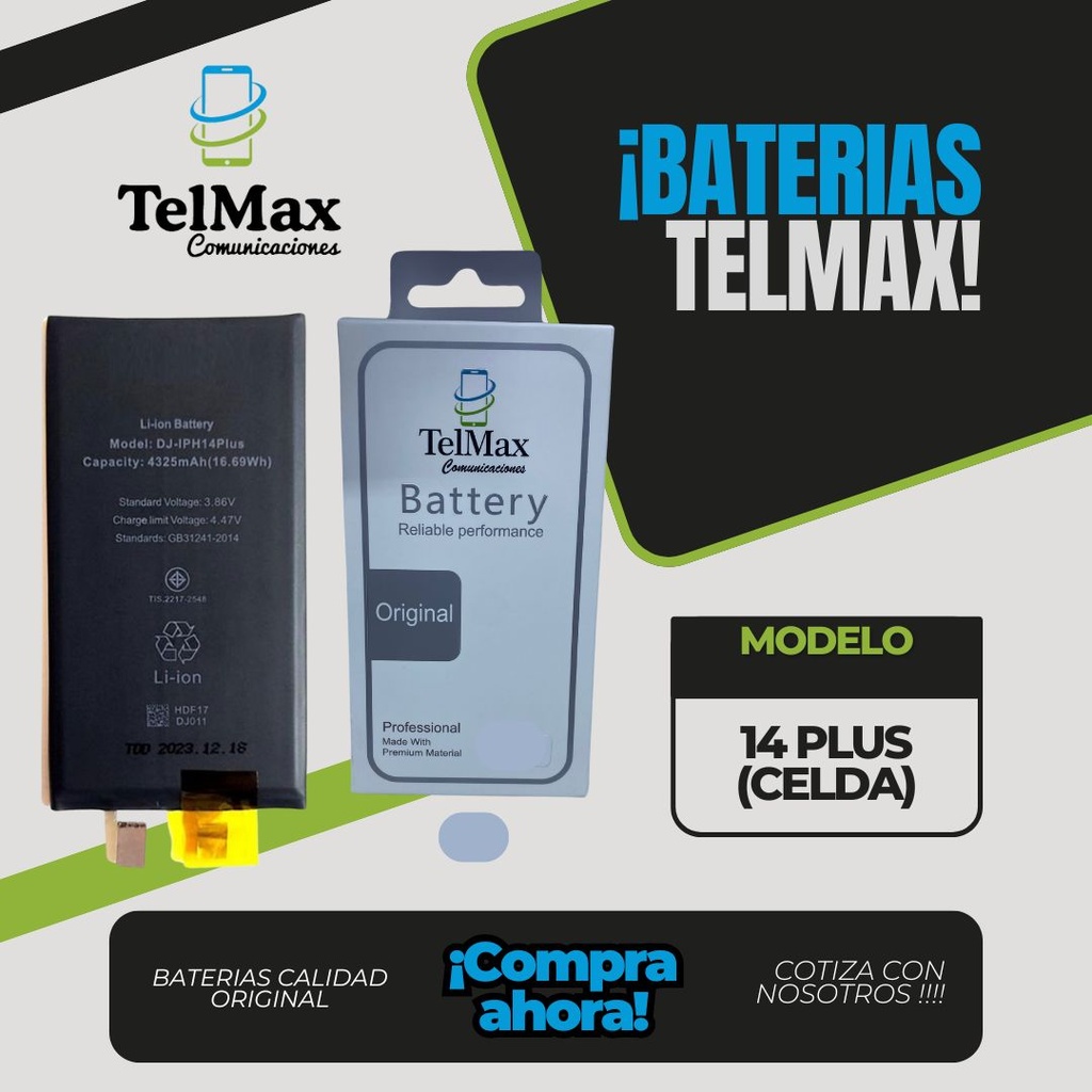 BATERIA IPHONE 14 PLUS (CELDA)(Original)