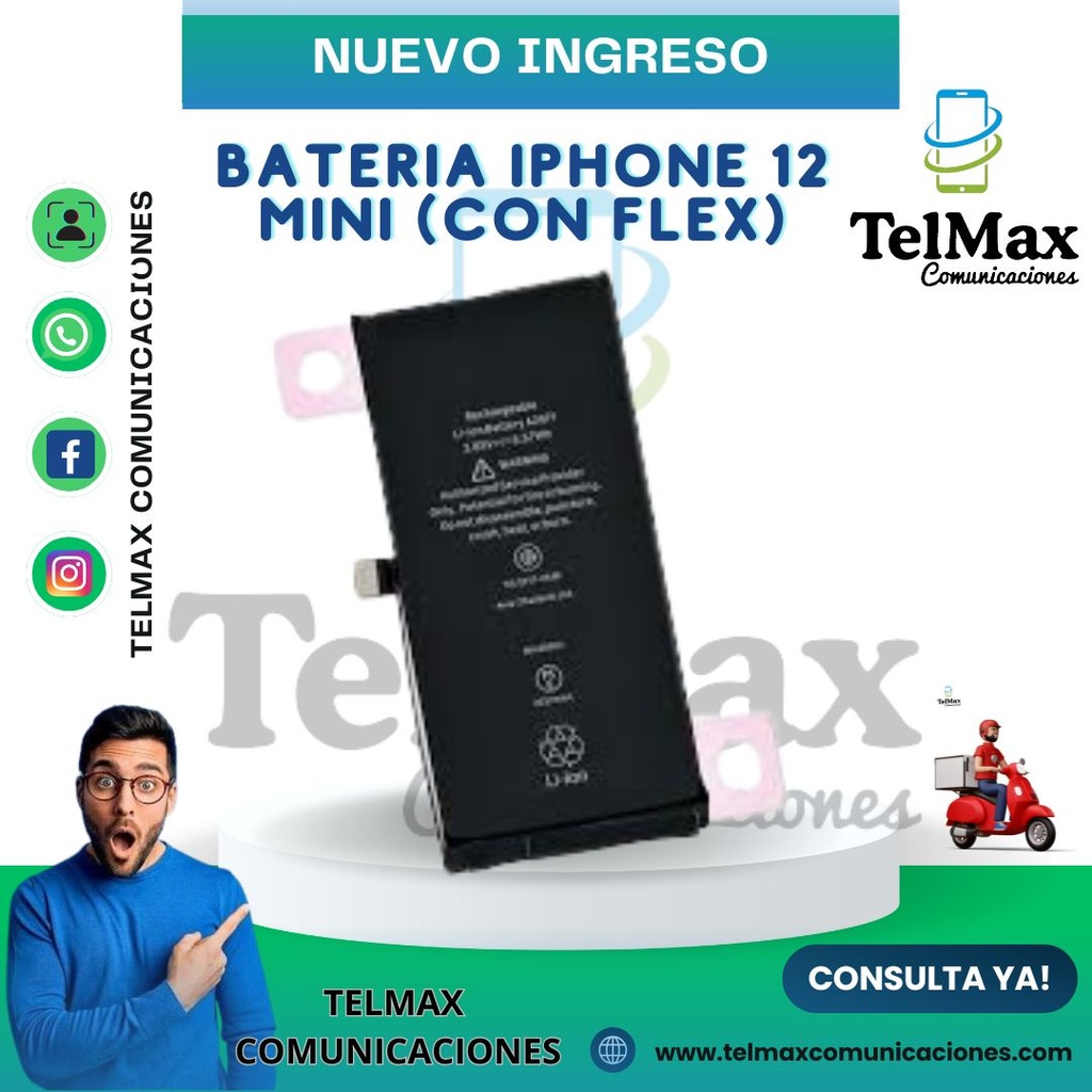 BATERIA IPHONE 12 MINI (CON FLEX)
