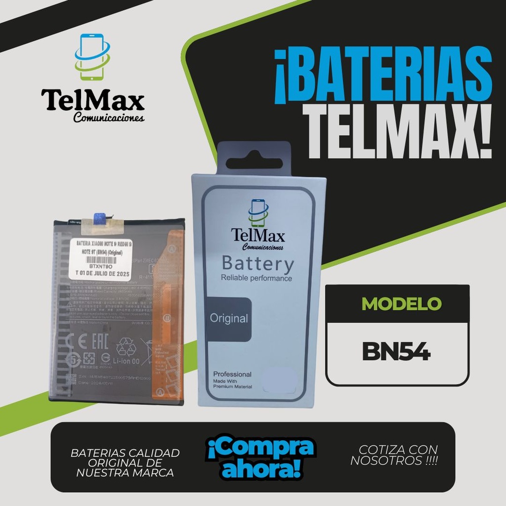 BATERIA XIAOMI NOTE 9/ REDMI 9 (BN54)