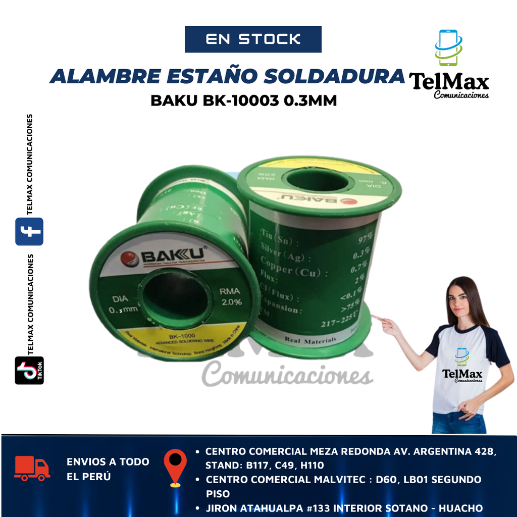 ESTAÑO EN HILO BAKU BK-10003 0.3mm