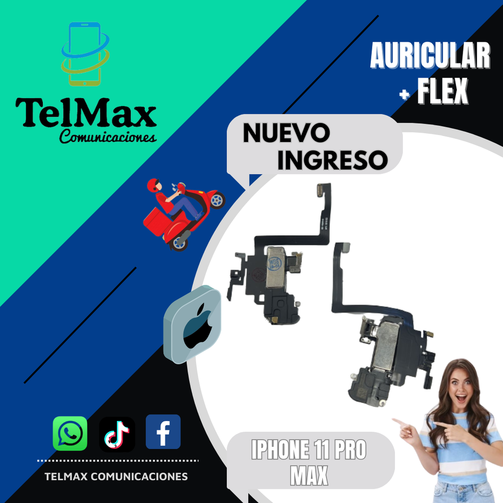 AURICULAR+ FLEX IPHONE 11 PRO MAX