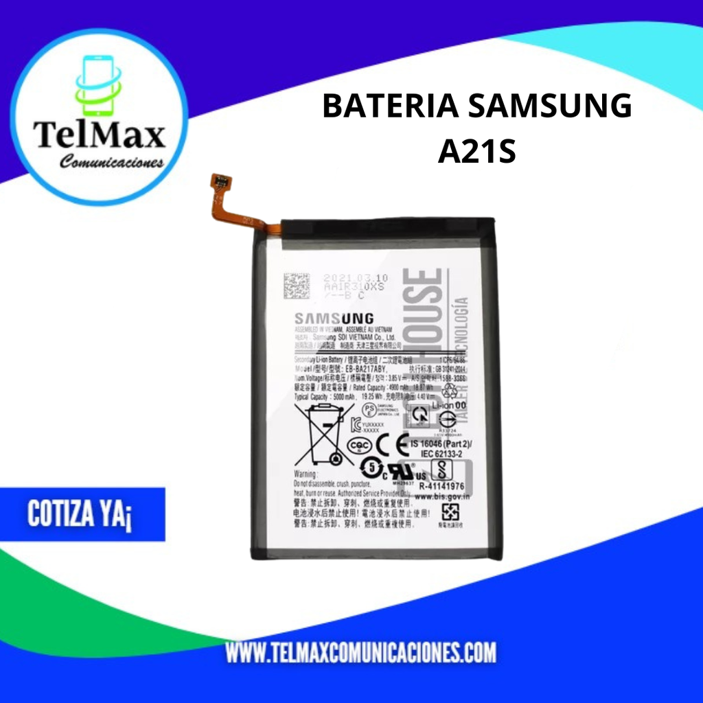 BATERIA SAMSUNG A21S/ A02/ A12/ A13