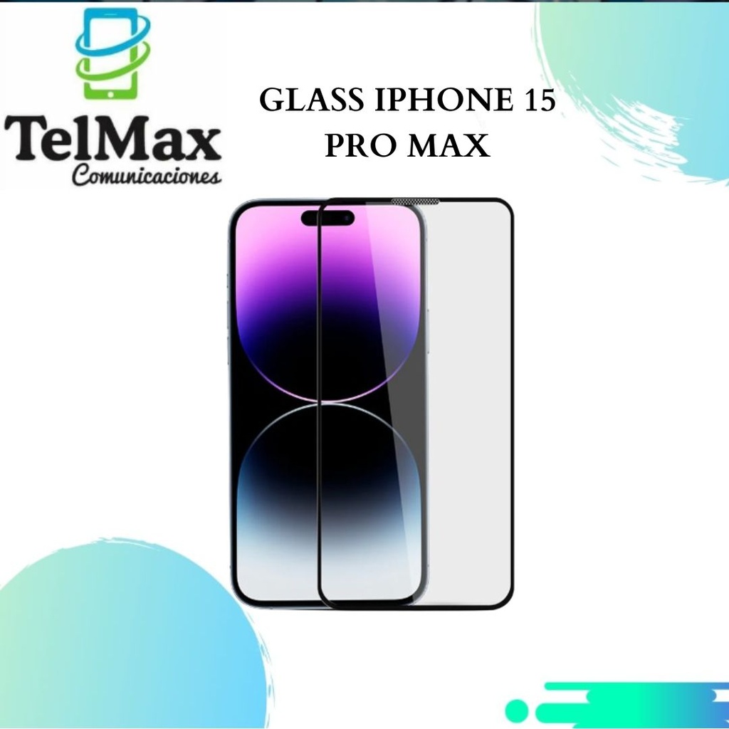 GLASS IPHONE 15 PRO MAX + BISEL