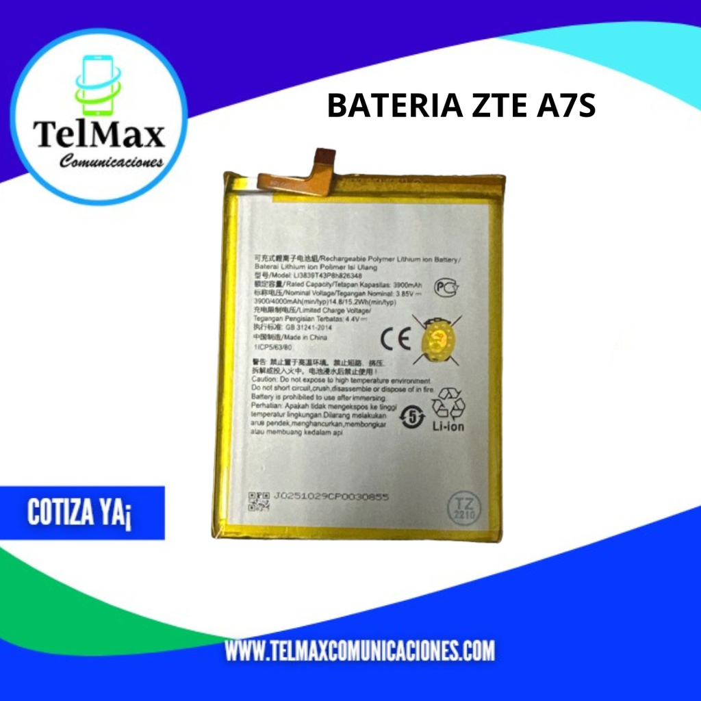 BATERIA ZTE A7S