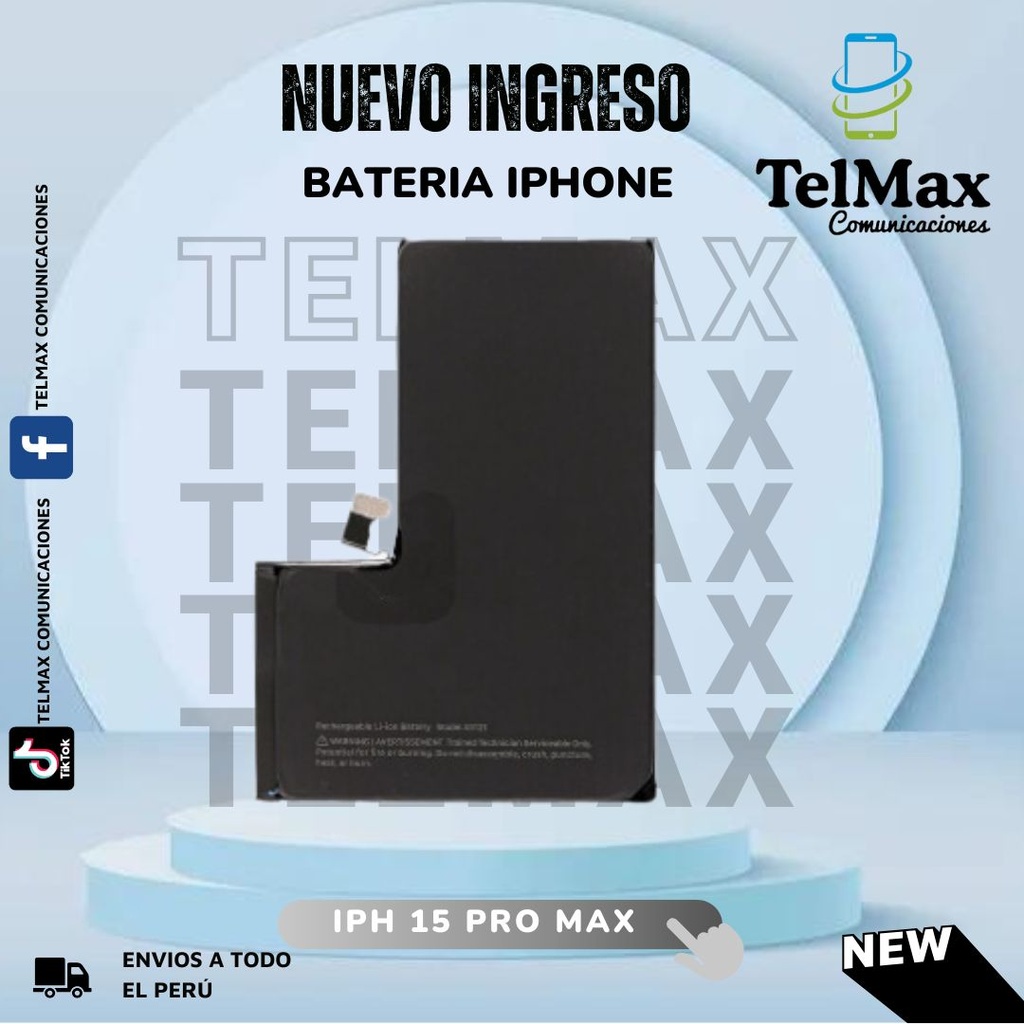 BATERIA IPHONE 15 PRO MAX (CON FLEX) (Original)