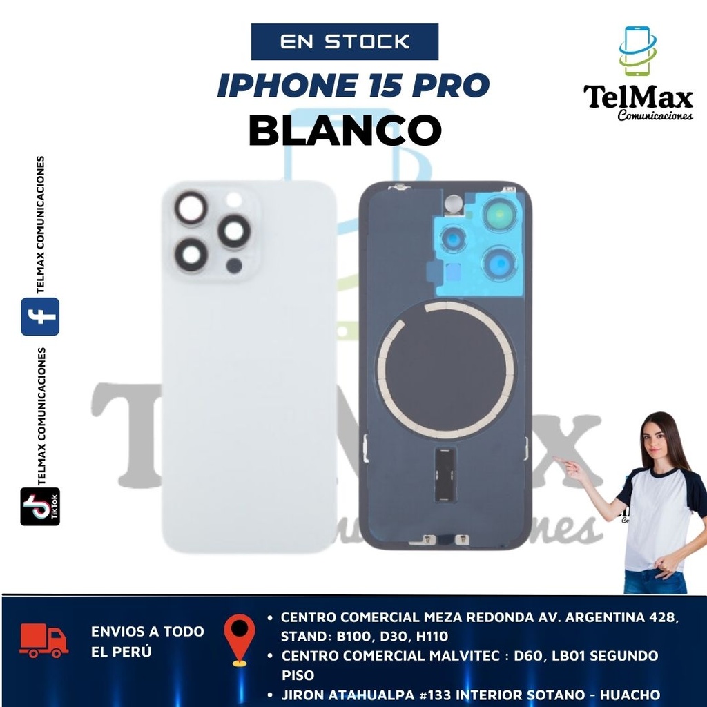 TAPA IPHONE 15 PRO (C/Lente)+ IMAN PARA MAGSAFE