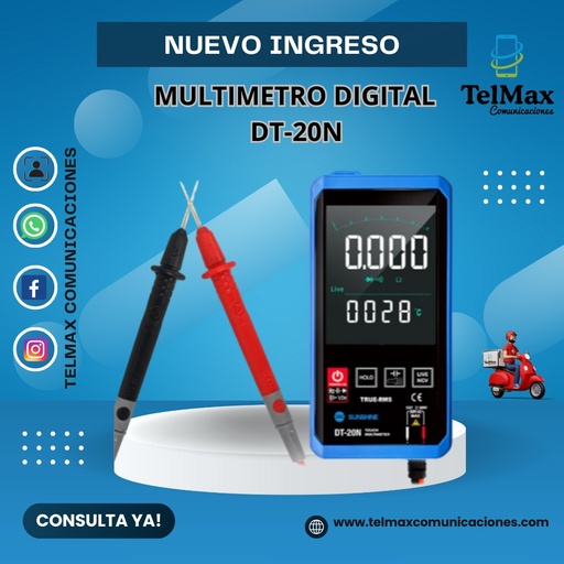 [MTSHDT20N] MULTIMETRO TACTIL SUNSHINE DT-20N