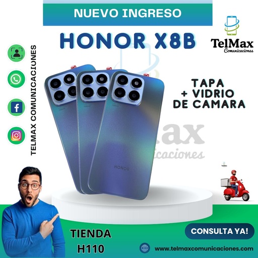 TAPA HUAWEI HONOR X8B (C/lente)