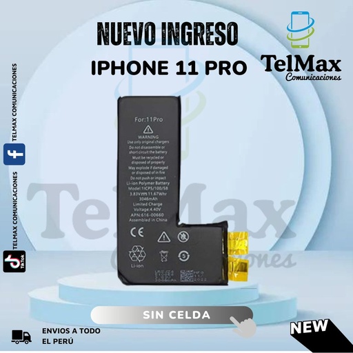 [BI11PSC] BATERIA IPHONE 11 PRO (CELDA)(Original)