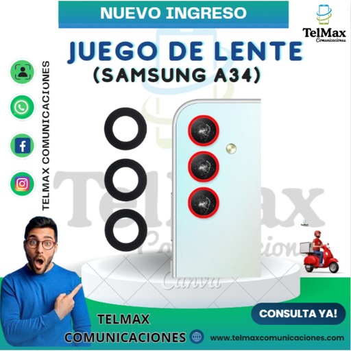 [LSA34J] LENTE SAMSUNG A34 (JUEGO)