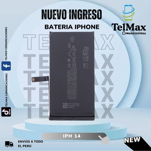 [BIP14O] BATERIA IPHONE 14  (CON FLEX)(Original)