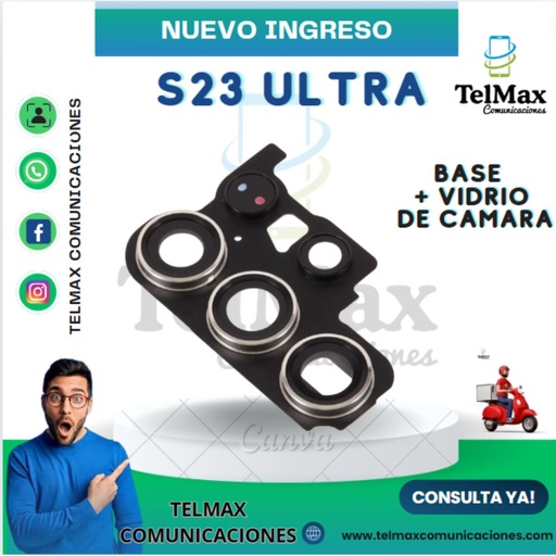 [LBSS23U] LENTE CON BASE SAMSUNG S23 ULTRA