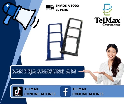 [BSA04O] BANDEJA SAMSUNG A04/ A04 NEO (Negro)