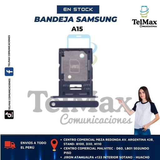 [BSA15O] BANDEJA SAMSUNG A15 (Negro)