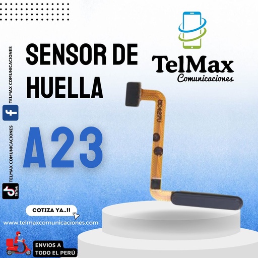 [SHSA23P] SENSOR DE HUELLA SAMSUNG A23 (Negro)