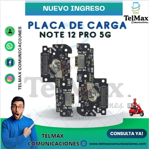 [PCXN12P5G] PLACA DE CARGA XIAOMI NOTE 12 PRO 5G