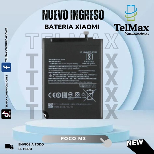 [BXPM3R9TO] BATERIA XIAOMI POCO M3/ REDMI 9T (BN62)(Original)