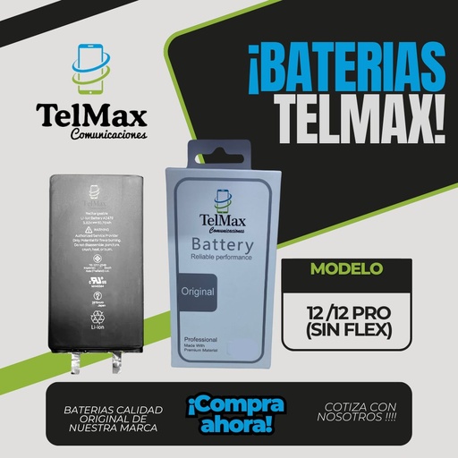 [BI12SFO] BATERIA IPHONE 12/ 12 PRO (CELDA) (Original)