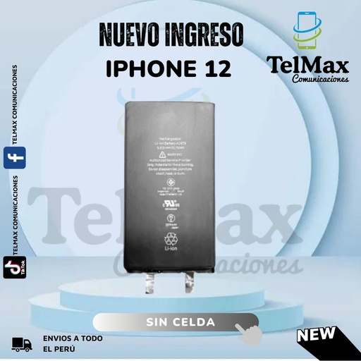 [BI12SFO] BATERIA IPHONE 12/ 12 PRO (CELDA) (Original)