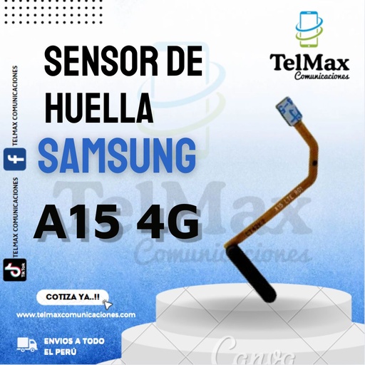 [SHSA154GN] SENSOR DE HUELLA SAMSUNG A15 4G (Negro)