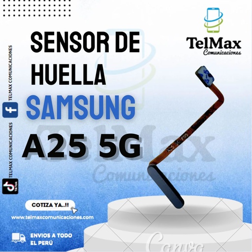 [SHSA255GN] SENSOR DE HUELLA SAMSUNG A25 5G (Negro)