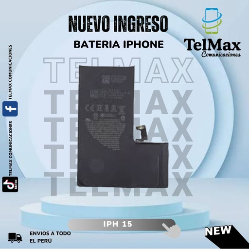 [BI15O] BATERIA IPHONE 15 ( CON FLEX)(Original)