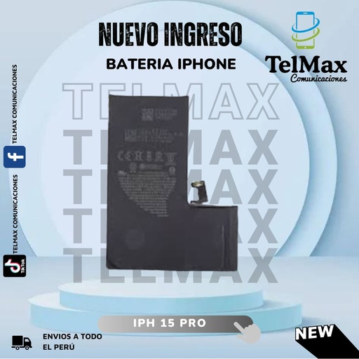 [BI15PO] BATERIA IPHONE 15 PRO (CON FLEX)(Original)
