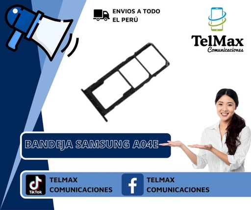 [BSA04EN] BANDEJA SAMSUNG A04E (Negro)