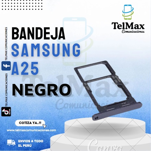 [BAA25N] BANDEJA SAMSUNG A25 (Negro)