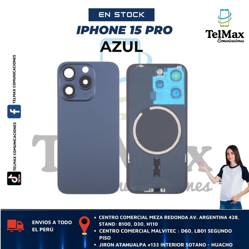 TAPA IPHONE 15 PRO (C/Lente)+ IMAN PARA MAGSAFE