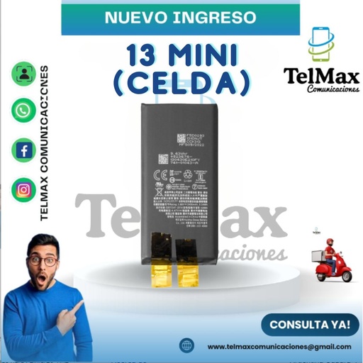 [BI13MCO] BATERIA IPHONE 13 MINI (CELDA)(Original)