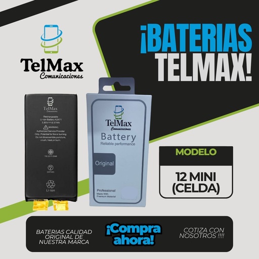 [BI12MCO] BATERIA IPHONE 12 MINI (CELDA)(Original)