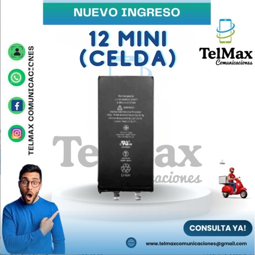 [BI12MCO] BATERIA IPHONE 12 MINI (CELDA)(Original)