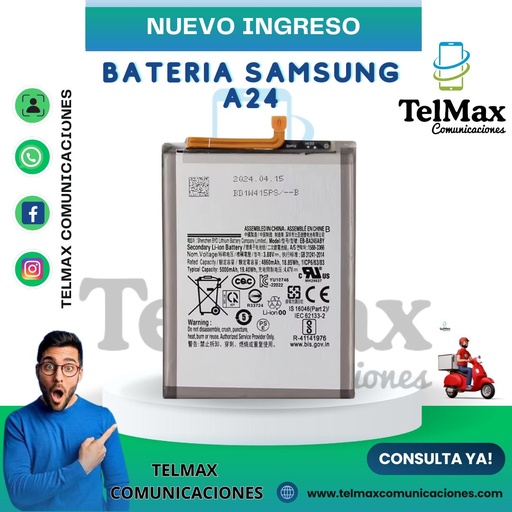 [BSA24O] BATERIA SAMSUNG A24 (Original)