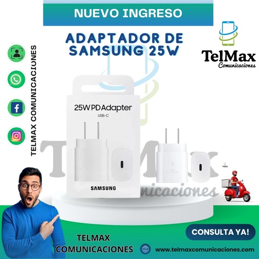 [CS25WPSA] CUBO SAMSUNG 25W PD ADAPTER