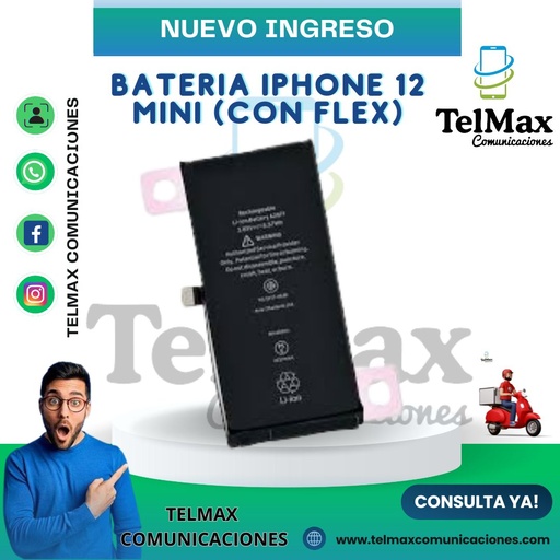 [BI12MCF] BATERIA IPHONE 12 MINI (CON FLEX)
