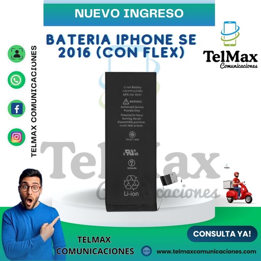 [BISCFO] BATERIA IPHONE SE 2016 (CON FLEX)(Original)